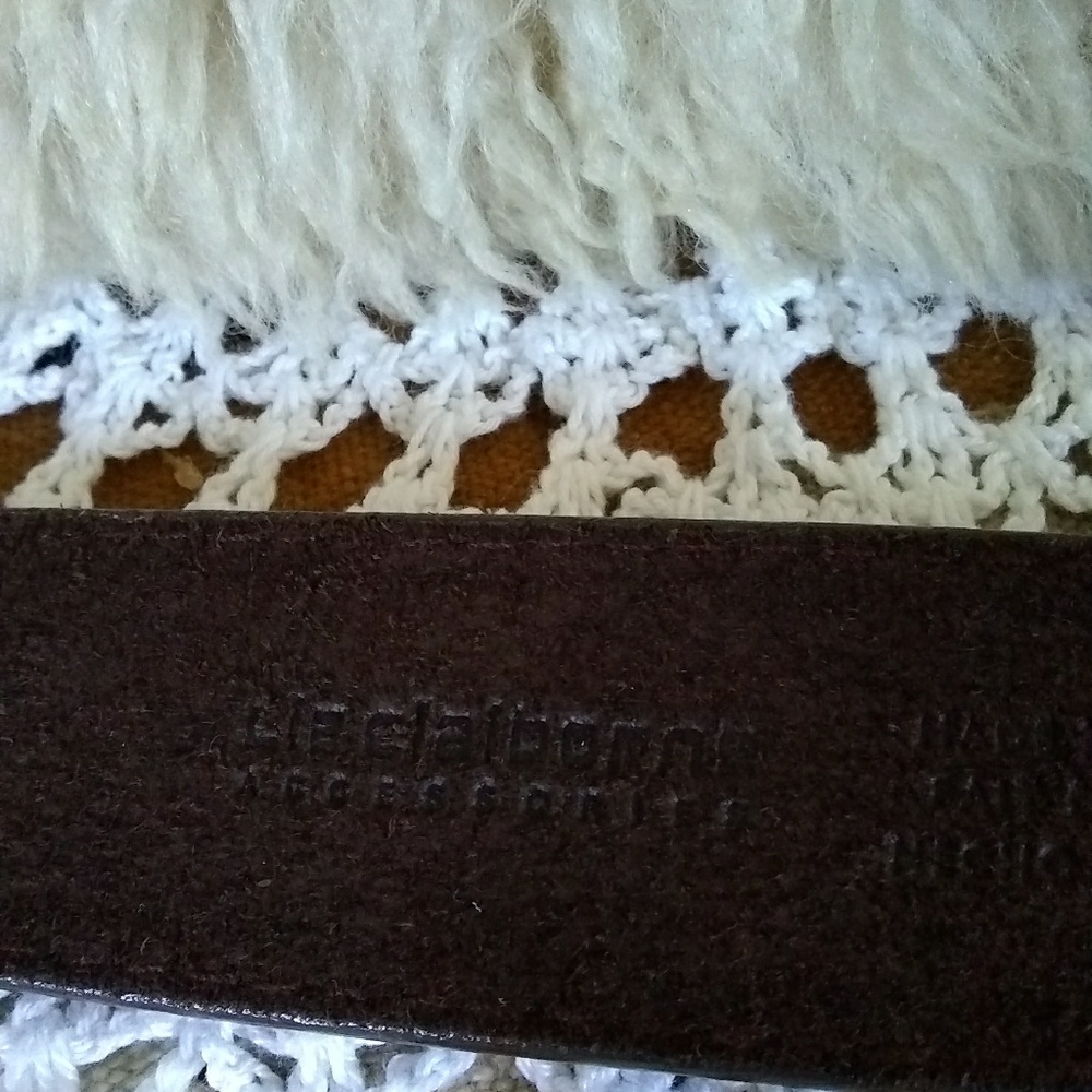 LIZ CLAIBORNE BROWN ANTIQUE HARDWARE BELT - Picture 5 of 5